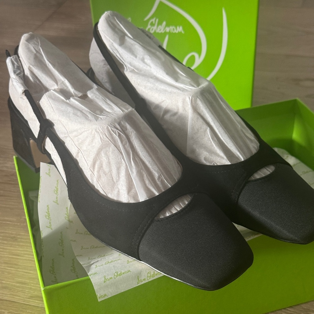 Brand New - Sam Edelman Tarra Sling Heels Black 9.5